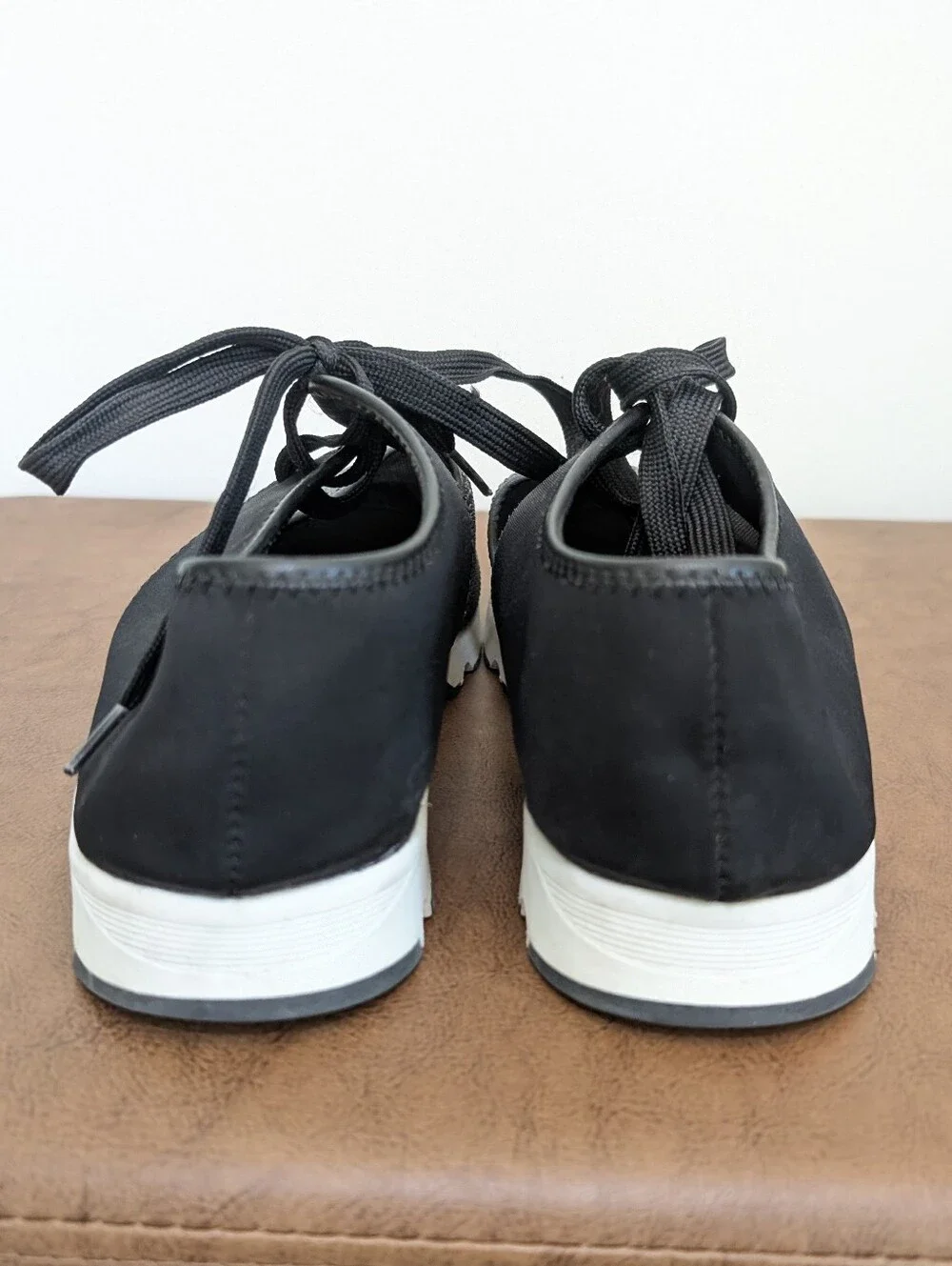 Women's Dual-Tone Silver & Black Mesh Lace Sneakers by All Black